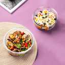 12oz Round Glass Food Containers With Lids, Small Round Glass Meal Prep Containers set,1.5 Cup Small Clear Food Storage Bowls BPA-Free, Microwave, Dishwasher, Freezer SafeWhite