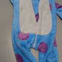 Toddler Blue Monster Costume: Hooded Halloween Animal Onesie - Cute Fuzzy Warm Fall Winter Blue Monster Outfit (12-18 Months)