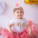 7 x SuPoo Daisy First Birthday Hat Flower 1st Birthday Girl Crown Headband First Birthday Decorations for Girl Princess Tiara One Year Old Birthday Party Decorations Outfit