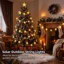 Twinkle Solar Star String Lights Outdoor Waterproof Fairy Lights 39FT 100 LED with 8 Lighting Modes for Camping Garden Wedding Party Tree Holidays Backyard Patio(Warm White)
