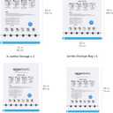 Amazon Basics Vacuum Compression Space Saving Storage Bags with Hand Pump for Clothes Packing, Pack of 15, Multiple Sizes, White