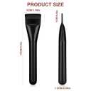 2 x Flat Foundation Brush for Liquid Makeup,14CM Premium Fast Flawless Flat Top Kabuki Makeup Brushes Face Cosmetics Concealer Brush for Liquid, Blending, Powder, Cream, Powder, Blush, Buffing Black