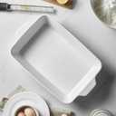 DOWAN Casserole Dish, 9x13 Ceramic Baking Dish, Large Lasagna Pan Deep for Oven, 4.2 Quarts Baking Pan with Handles, Oven Safe and Durable Bakeware for Lasagna, Home Decor, Wedding Gift, Soft White