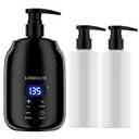 Massage Oil Warmer with Two Oil Bottle Dispenser, Lotion Bottle Warmer Dispenser Heater, Smart Touch Key Electric Warm Lotion Dispenser, Lube Gel Cream Warmer for Home Pro Salon Spa Massage (black)