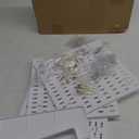 Pegboard Wall Organizer Kit  Heavy Duty 20lbs Load Bearing, Easy Installation, 4 Peg Board Panels 14 Accessories  Multi-Surface Use For Garage, Office, Kitchen & Crafts (White Pegboard,2424)