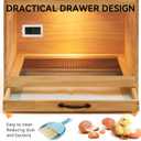 Brooder Box for Chicks with Heat Lamp Kit & Thermometer - Wooden Chicken Brooder for 12 Chicks Indoor/Outdoor - Baby Chicken Cage for Ducks, Quails, Hamsters, Lizards