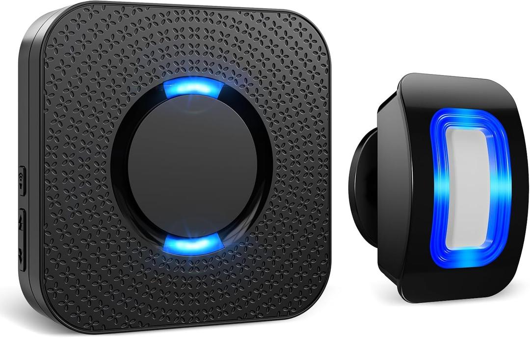 Wireless Motion Sensor LED Light - Motion Detector Alarm Chimes Door Sensor with 500 FT Range Security Alert Monitor System for Home, Business, Store, Office, School