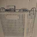 67L Rolling Plastic Collapsible Laundry Basket Cube Storage Bin Box Organizer with Wheels Handle Durable Ventilated Foldable Hamper for Bedroom Dirty Clothes Large Capacity