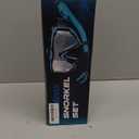 Greatever Snorkel Set Pano 3 Window Snorkel Mask Adult, Panoramic Wide View, Anti-Fog Scuba Diving Mask, Anti-Leak Snorkel Goggles Dry Top Snorkel, Professional Snorkeling Gear for Adults (Black)