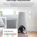 2 Pack WiFi Temperature Humidity Sensor: Wireless Temperature Humidity Monitor with App Alert, Free Data Storage Export, Smart Indoor Thermometer Hygrometer Compatible with Alexa Google Assistant