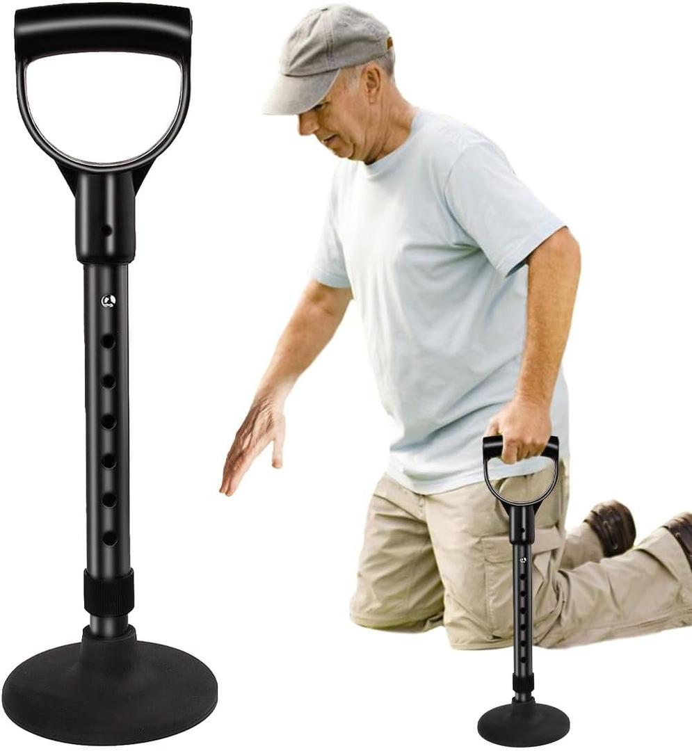 Mobility Aids Tool, Adjustable Mobile Standing Aid, Portable Aid for The Elderly, Device to Assist The Elderly in Getting Up from The Floor or Ground, Suitable for People with Knee Problems (Deep Black)