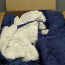 BEDELITE Fluffy Queen Comforter Set - Super Soft Sherpa Navy Comforter for Queen Size Bed, Luxury Warm Bedding Set for Winter, Fuzzy Bed Set 3 Pieces (1 Comforter, 2 Pillowcases)