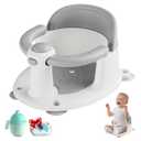 Baby Bath Seat for Babies 6 Months & up, Non-Slip Toddler Bath Seat for Baby & Newborn, Sit Up Bath Seat for Baby,Grey