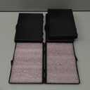 Black Conductive Hinged Plastic Storage Box with Pink 1/4" Anti-Static Foam. Box is 2 9/16" L x 3 1/2" W x 1/2" H - 10 Pieces Per Pack 4 Pack