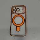 for iPhone 17 Pro Case Magnetic Stand,[Compatible with Magsafe] [Military Protection][Camera Lens Protector] Phone Case Cover for iPhone 17 Pro 6.3" - Orange