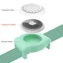 WhoseID Reflective Dog Collar with AirTag Holder,Adjustable Dog Collar with Neoprene Padded & Anti-Lost QR Code Buckle (Green, Small)