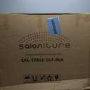 Saloniture Professional Portable Lightweight Bi-Fold Memory Foam Massage Table with Reiki Panels - Includes Headrest, Face Cradle, Armrests and Carrying Case - Black