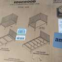 Dream On Me Edgewood 4-in-1 Convertible Mini Baby Crib in Cool Grey GreenGuard Gold & BSA, Non-Toxic, Compact 402533 Design, Converts to Mini Daybed & Twin Bed (Rails to Buy) 1 Mattress Pad