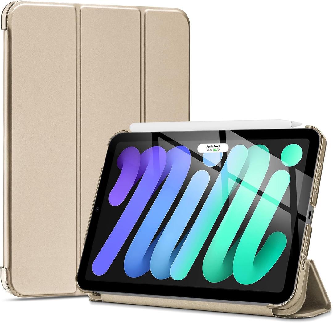 ProCase Smart Case for iPad mini 7 A17 Pro 2024/iPad Mini 6 2021 8.3 Inch iPad mini 7th/6th Gen Case, Hard Back Cover for iPad mini 8.3" 7th Gen A2995/A2996/A2993/6th Gen A2567 A2568 A2569 -Starlight