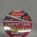 XFasten Double Sided Carpet Tape for Area Rugs 2 Inch x 30 Yards, Residue-Free Carpet Tiles Tape, Removable Heavy-duty Rug Pad Gripper for Hardwood, Vinyl Flooring Underlayments, Laminate- Wood-safe