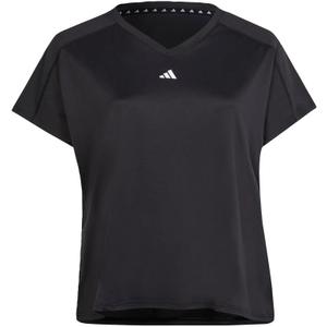 adidas Women's Training Essentials Minimal Branding V-Neck T-Shirt (Small, Black)