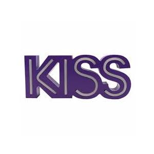 Holiday Home LED Neon Table Sign Kiss - purple