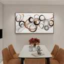 Framed Wall Art Living Room Wall Decor Framed Abstract Canvas Wall Art Bedroom Wall Decor Above Bed Office Decorations for Work Modern Artwork 24x48IN Wood Frame
