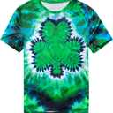 MAIHUN Mens St Patricks Day Shirts St Paddys Four Leaf Clover Shirt Shamrock Irish Holiday Tshirt (Green, L)