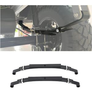 ECOTRIC 3 Leafs Rear Leaf Springs Compatible with 1981+ Club Car DS Golf Cart Heavy Duty with Bushings and Sleeves PAIR