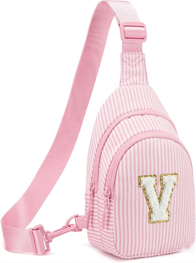 Viverte Gifts for 8 9 10 11 12 Year Old Girls Sling Bag Crossbody Bags Fanny Pack for Teen Girls Personalized Gifts for Women (Light Pink)