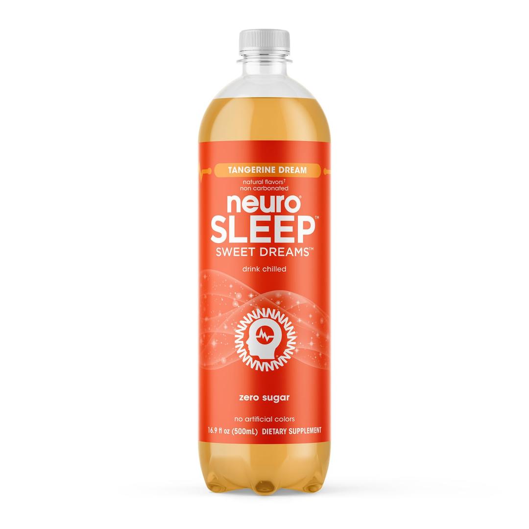 neuroSLEEP | Tangerine Dream | Functional Beverage for Restful Sleep, Non-Carbonated; 16.9 Fl Oz (Pack of 12) Best By 06/27/2027