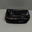 SIVSEA Travel Makeup Bag, Waterproof Cosmetic Bag for Women, Large Capacity Open Flat Toiletry Pouch with Divider and Handle, Portable Makeup Organizer, Black