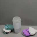 Blushtier 10 Pcs Overnight Oats Containers with Lids 24 oz Leak Proof Oats Jars Reusable Plastic Food Storage Meal Prep Container for Yogurt Cereal Soup Milk Salad Dishwasher Safe