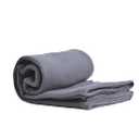 Cozy-Soft Microfleece Travel Blanket, 50x60 Inch, Lightweight, Compact, Perfect for Airplane and Car, Charcoal