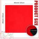 Buryeah Mahjong Mat Large Non Slip Neoprene Rubber Table Mat Noise Reduction Dominoes Poker Card Board Games Playmat Gaming Table Cover for Camp Game Night Indoor Outdoor(Red,40 x 40 Inch)