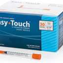 Easy Touch 30 Gauge U-100 Insulin Syringes (30G 1cc 5/16) with 5/16 Short Needle, 1cc (100 Unit Capacity), Bold Markings for Accurate Dosing, Disposable, Box of 100