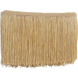 Chainette Fringe Trim 6 Inch 10 Yards Tassel Fringe Trim for Sewing Craft DIY Decoration(906 Light Gold)