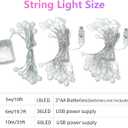 Led Globe String Lights Indoor, 10ft 11 Mode Color Changing String Lights Battery Operated Twinkle Lights with Remote Dimmable Rainbow String Lights for Classroom, Halloween, Room, Christmas