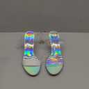 ZriEy Women's Clear Heels Chunky Block Mid High Heeled Sandals Open Toe Transparent Ankle Strap Dress Pump Shoes for Women in Daily Wear Party Wedding (8)