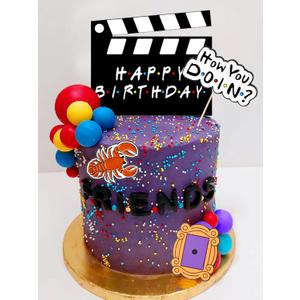 JeVenis 27 PCS Friend Cake Topper Friend Party Decorations Friend Birthday Decorations Balls Cake Topper