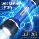 WORKPRO Rechargeable Flashlight High Lumens, Aluminum IPX7 Waterproof Compact Flash Light, Super Bright 3 Mode LED Handheld Flashlight for Home, Camping, Hiking, Emergency