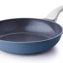 Nonstick Ceramic Frying Pan, Non Toxic Skillet, Healthy Egg & Omelet & Chef's Pan, PTFE PFOA & PFAS Free, Induction Compatible (8-Inch, Blue Gray)