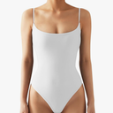 SUUKSESS Women Sexy Square Neck Thong Bodysuit Backless Cami Bodysuit Top, Size S
