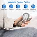 BEAUTURAL Fabric Shaver and Lint Remover, Sweater Defuzzer with 2-Speeds, 2 Replaceable Stainless Steel Blades, Battery Operated, Remove Clothes Fuzz, Lint Balls, Pills, Bobbles, Gray