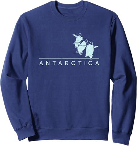 Antarctica Penguins Graphic Souvenirs Sweatshirt L