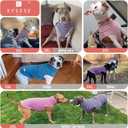 KYEESE 2Pack Dog Sweater Turtleneck Pet Coats Warm Dogs Clothes Pullover Dog Sweaters for Large Dogs Soft Pets Sweatshirt Stretchy Pet Sweater Large Size Pets (XXX-Large (55-75lbs), 2# Stripe+Navyblue)