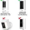 2Pack Adjustable Security Wall Mount Bracket for Ring Stick Up Cam & Ring Outdoor Cam Plus, Perfect View Angle for Your Surveillance Camera System - White