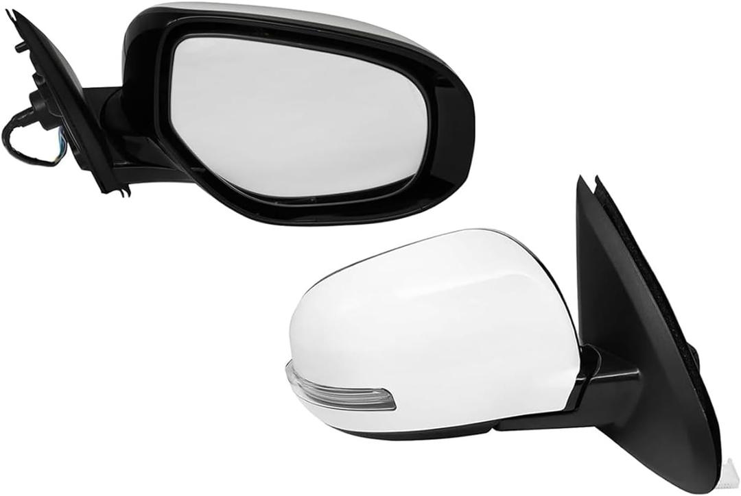 NLQR Right Passenger Side Mirror Compatible with Mitsubishi Outlander 2014-2020 Door Mirrors Replacement Power Heated with Signal White 9 Pins #7632B354 7632B414XA 7632C568