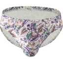 Malowinda Men's Spandex Low Rise Printed Bikini Briefs Underwear XXL
