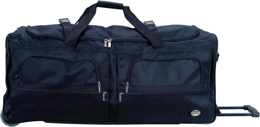 Rockland Rolling Duffel Bag, Black, 22" (36")